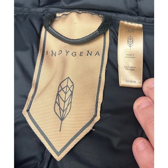 Indygena Coat Black Puffer Duck Down Hooded Jacket Size M - Picture 5 of 16